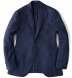 Hudson Navy Wool And Cashmere Flannel Hopsack Jacket By Proper Cloth