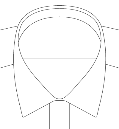 Hidden Button Down Technical Sketch