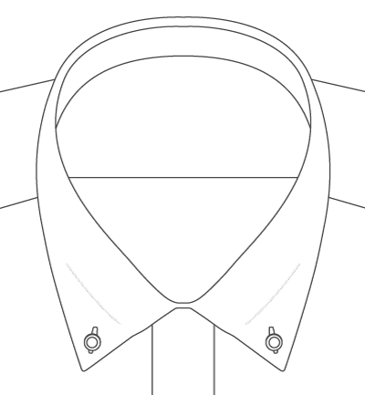 Soft Fused President Button Down Technical Sketch