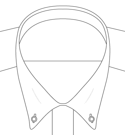 Soft Fused Roma Button Down Technical Sketch