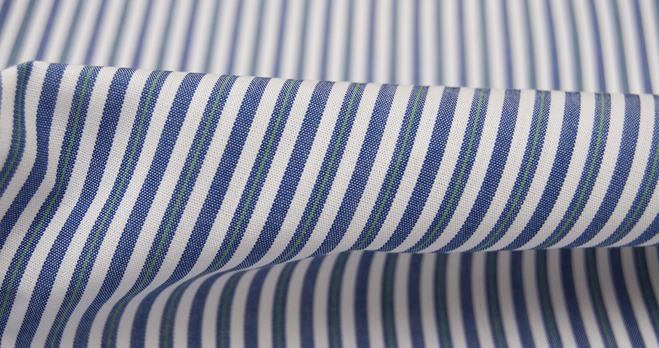 Navy and Green Pinstripe Shirts by Proper Cloth