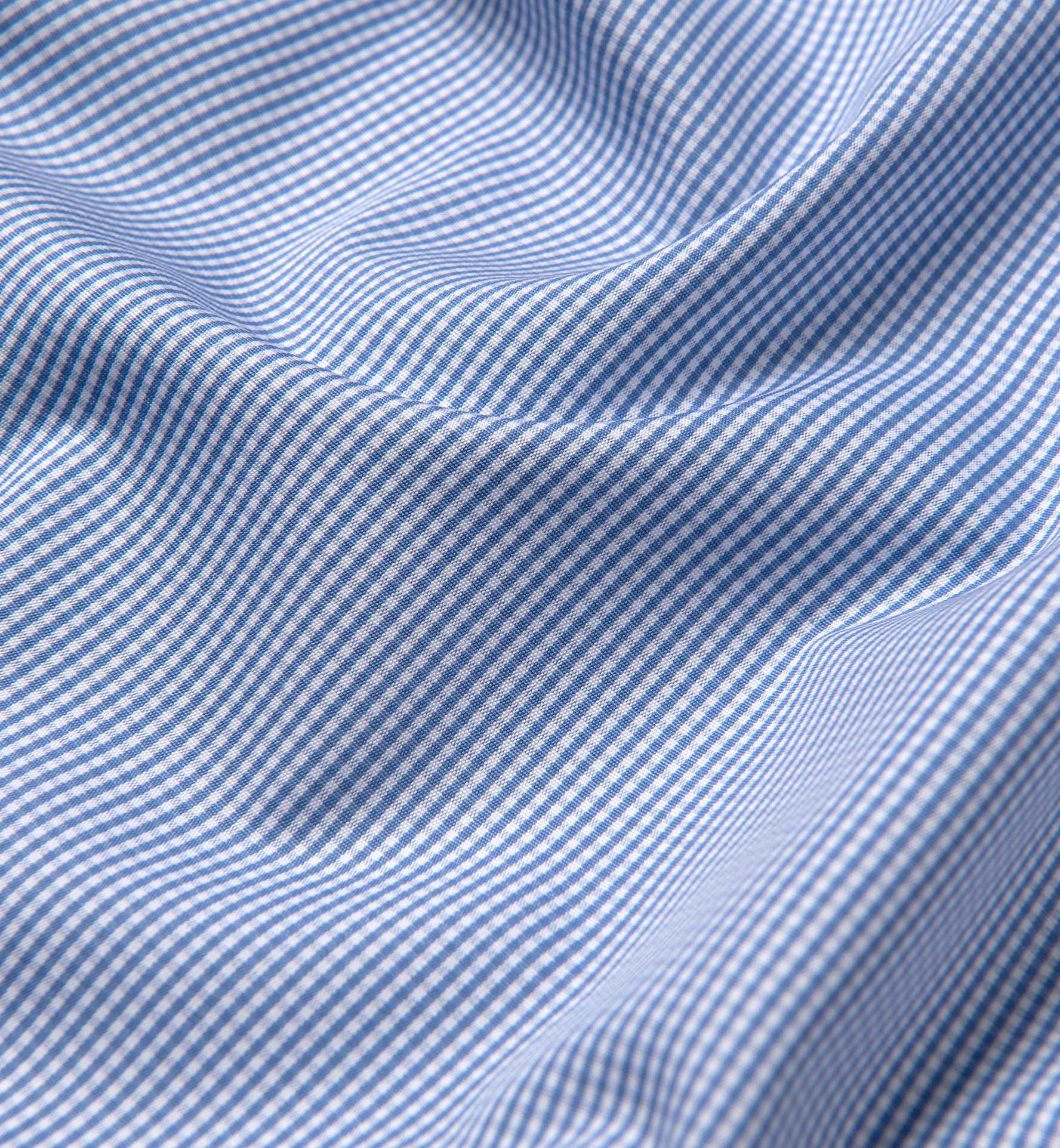 Stanton 120s Blue Mini Gingham Shirts by Proper Cloth
