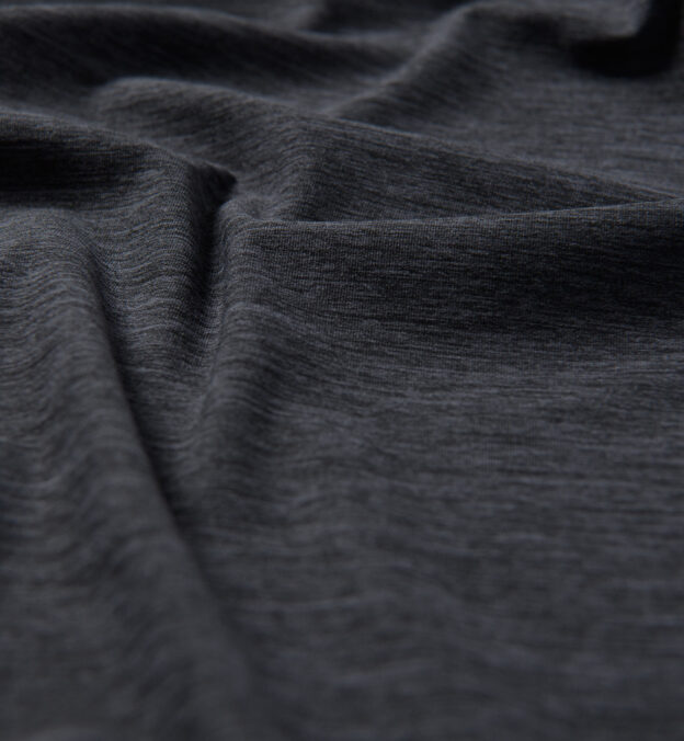 Charcoal Melange Cotton Free Performance Jersey Shirts by Proper Cloth