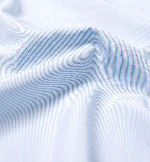 Canclini 120s Light Blue Hairline Stripe Shirts by Proper Cloth