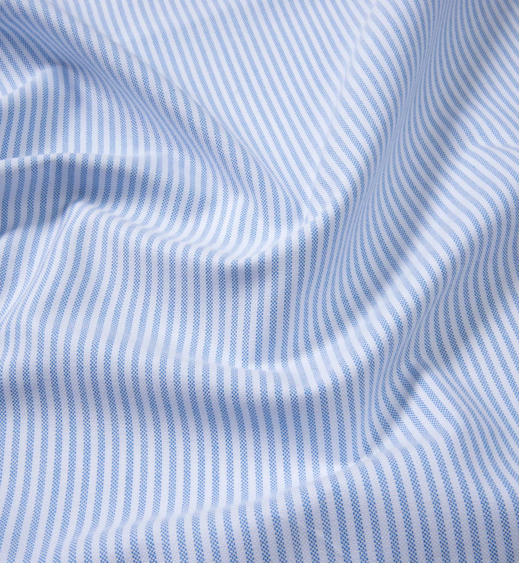 Light Blue Thin Stripe Heavy Oxford Cloth Shirts by Proper Cloth