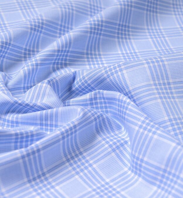 Como Blue Glen Plaid Shirts by Proper Cloth