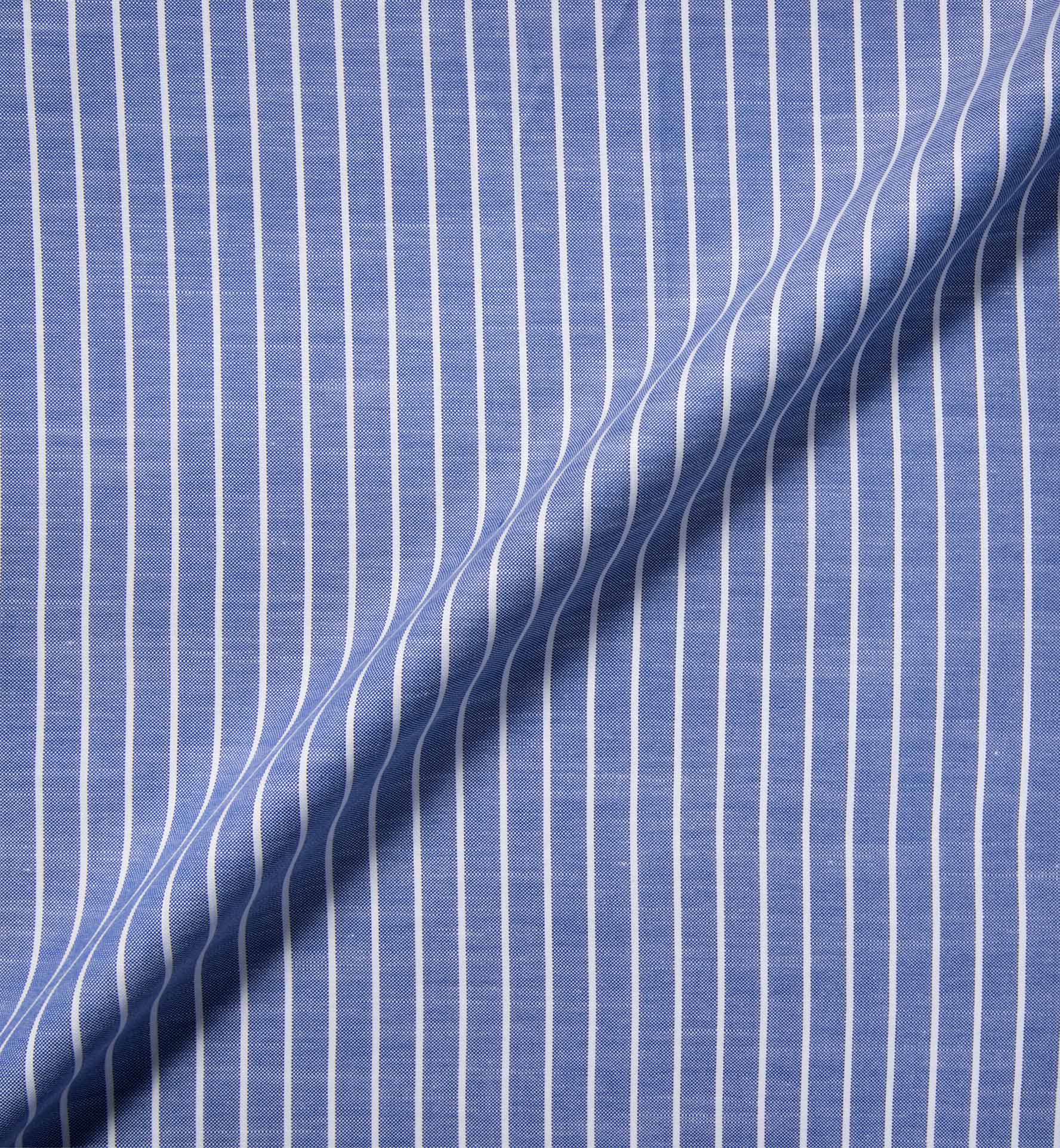 Albini Marine Stripe Oxford Chambray Shirts by Proper Cloth