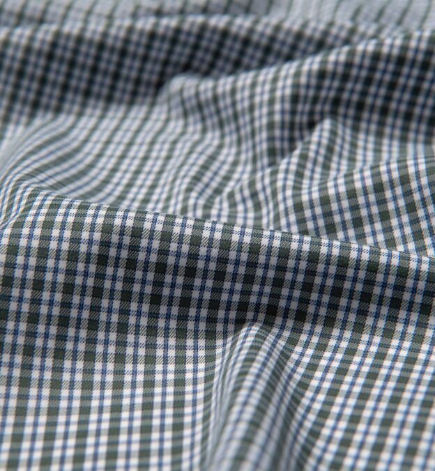 Performance Hunter Green Small Check Shirts by Proper Cloth