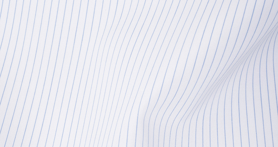 140s Light Blue Fine Stripe Shirts by Proper Cloth