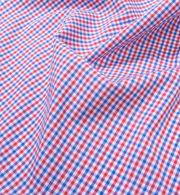 Canclini 120s Red Multi Gingham Shirts by Proper Cloth