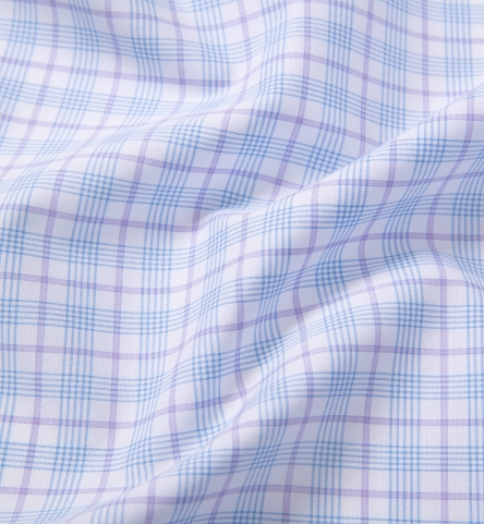 Bryce Light Blue And Lavender Multi Check Shirts By Proper Cloth