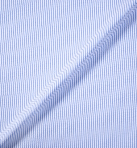 Portuguese Blue Stripe Seersucker Shirts by Proper Cloth