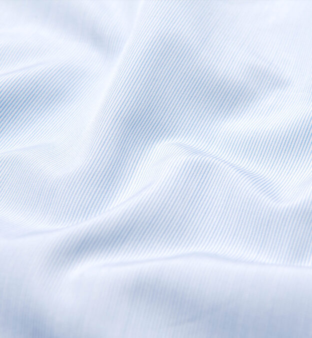 Mid Blue Hairline Stripe Classic Custom Shirt 100c 100/2*100/2 Sai021a main image 0