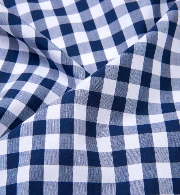 Navy Blue Large Gingham Shirts by Proper Cloth