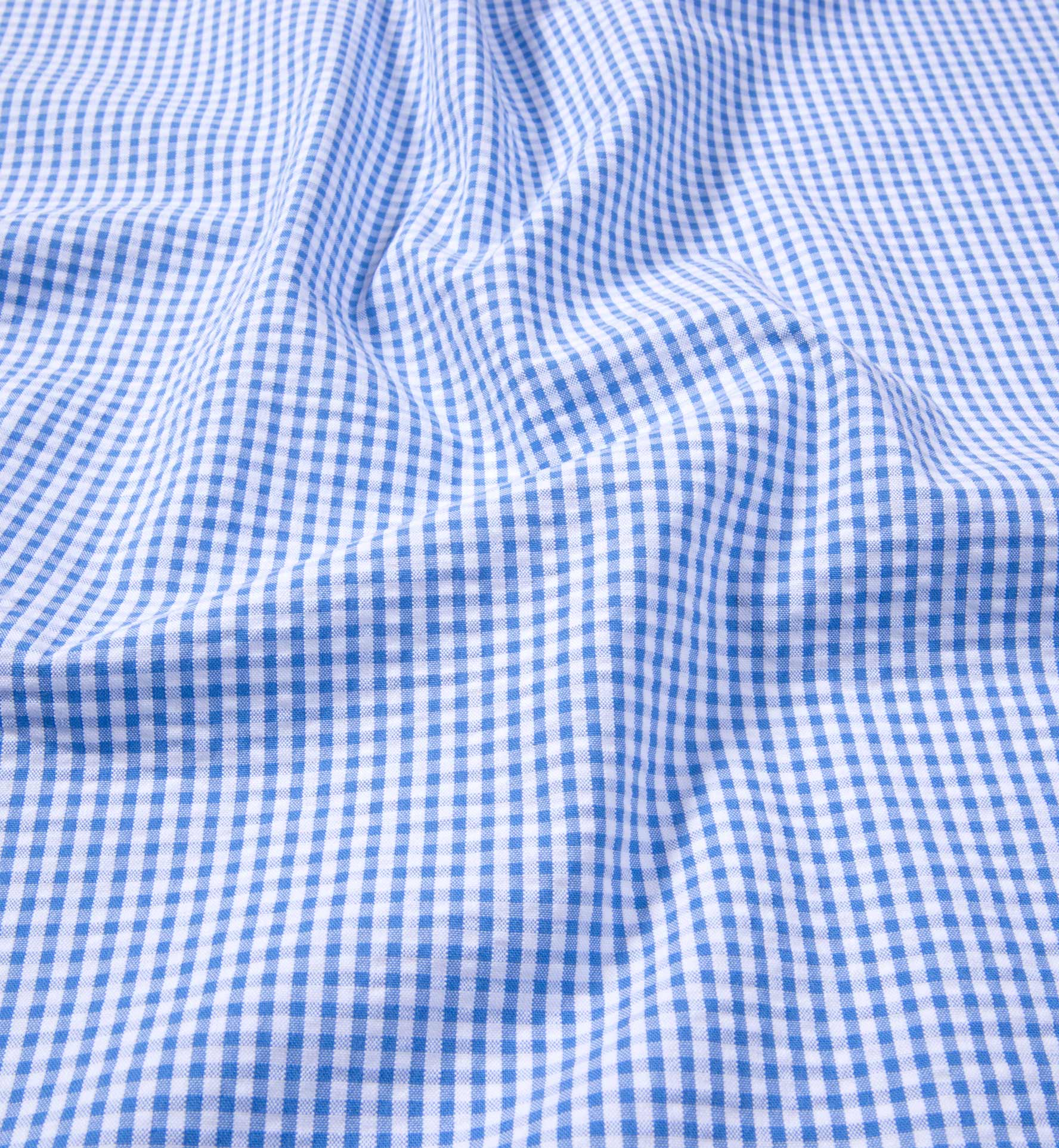 Portuguese Blue Gingham Seersucker Shirts by Proper Cloth
