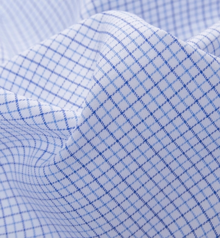 Albini Blue Mini Tattersall Shirts by Proper Cloth