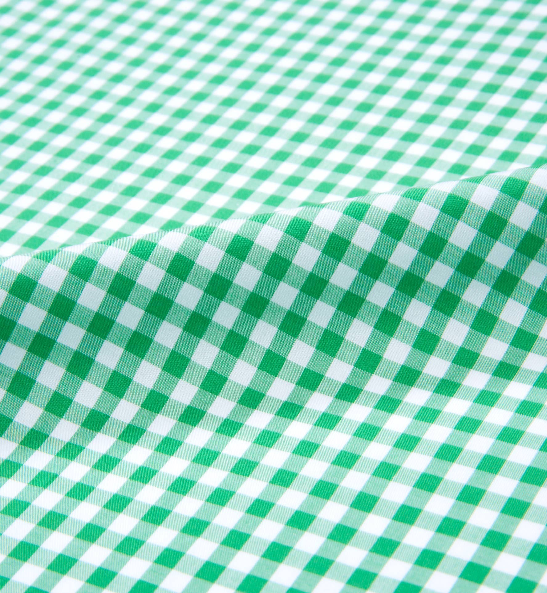 Medium Light Green Gingham Shirts by Proper Cloth