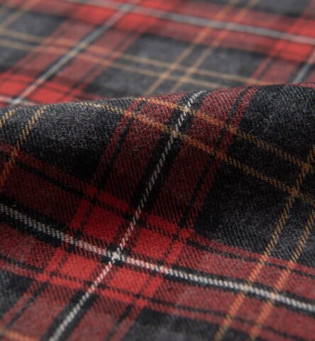 red and gray flannel shirt