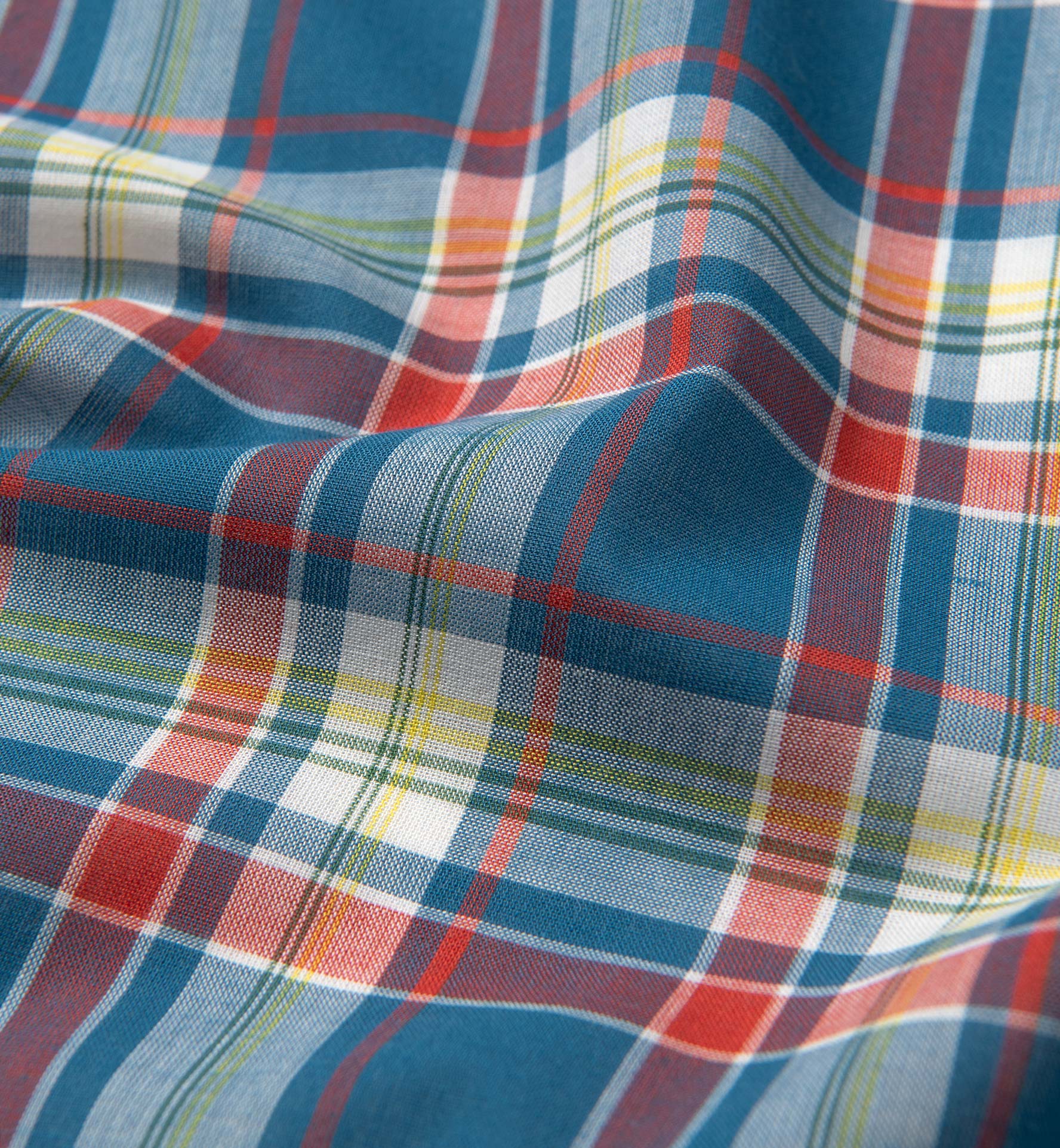 Blue Red and Yellow Indian Madras Shirts by Proper Cloth