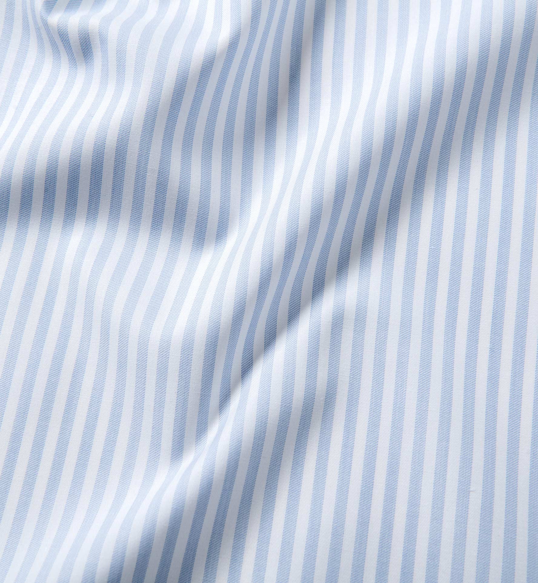 Thomas Mason WR Light Blue Stripe Shirts by Proper Cloth