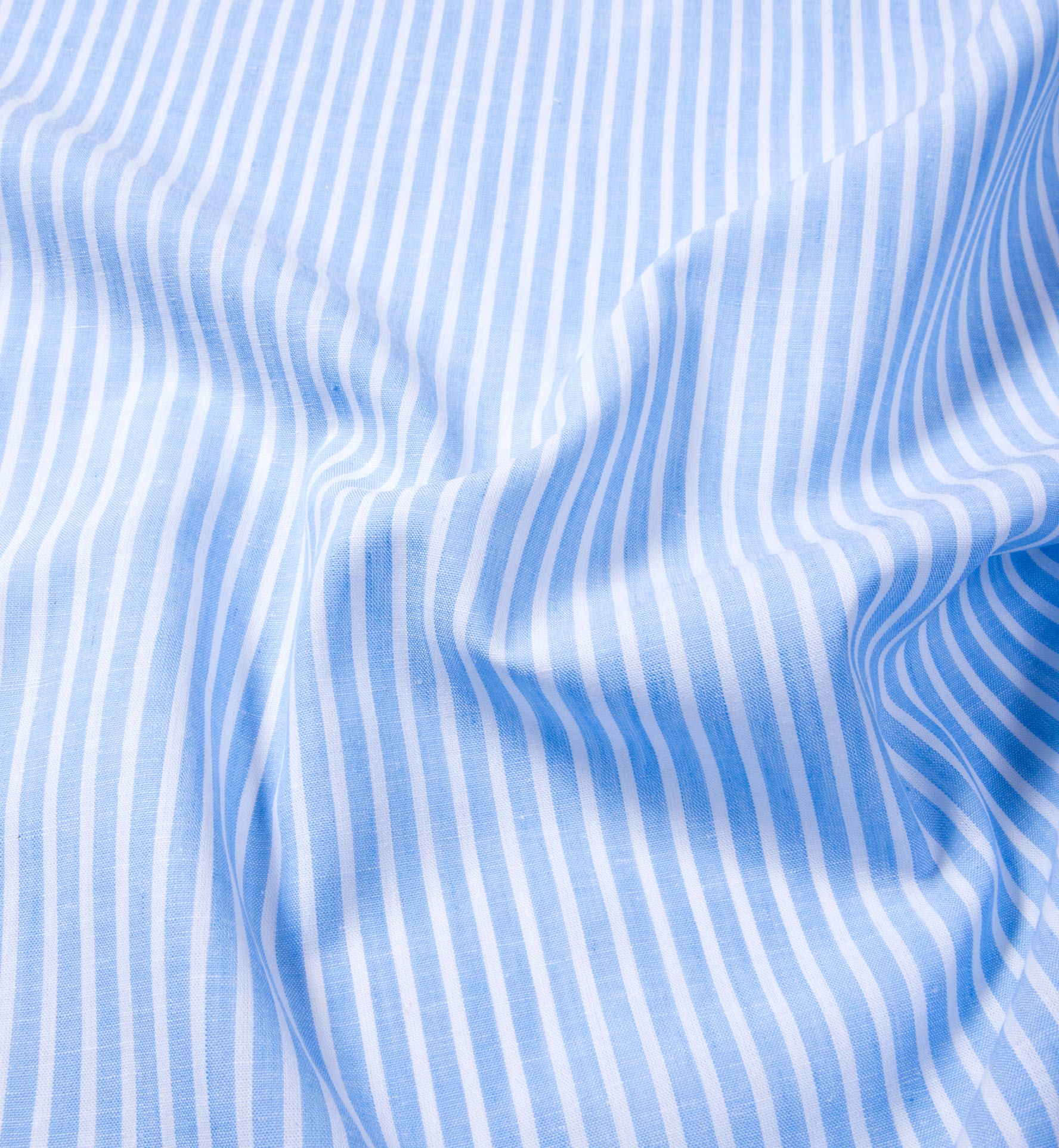 Light Blue Cotton Linen Stripe Shirts by Proper Cloth