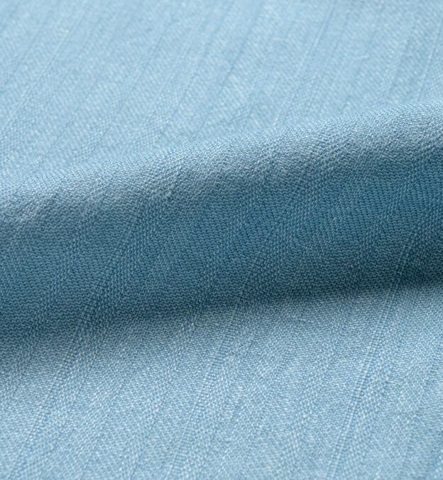 Sky Blue Cotton and Linen Dobby Shirts by Proper Cloth