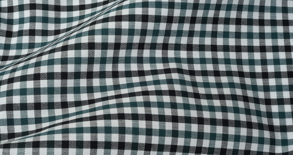 green and black gingham shirt