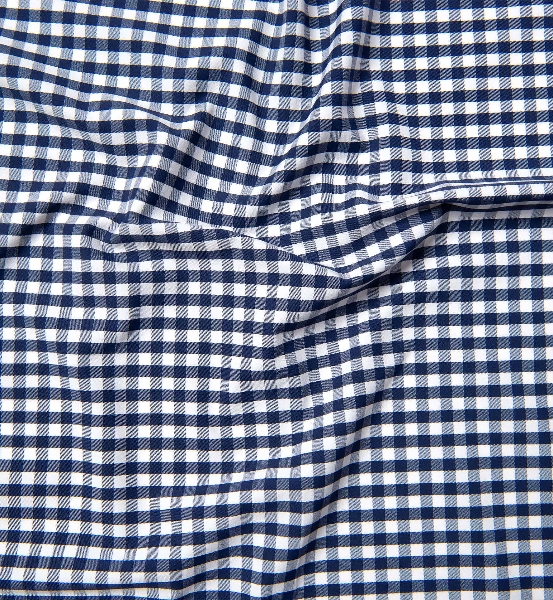 Performance Four Way Stretch Navy Blue Gingham Shirts by Proper Cloth