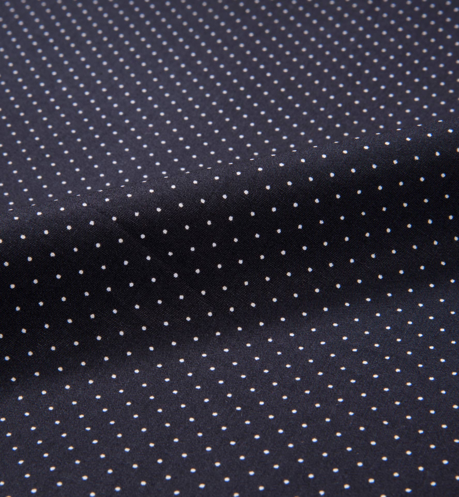 White on Black Printed Pindot Shirts by Proper Cloth