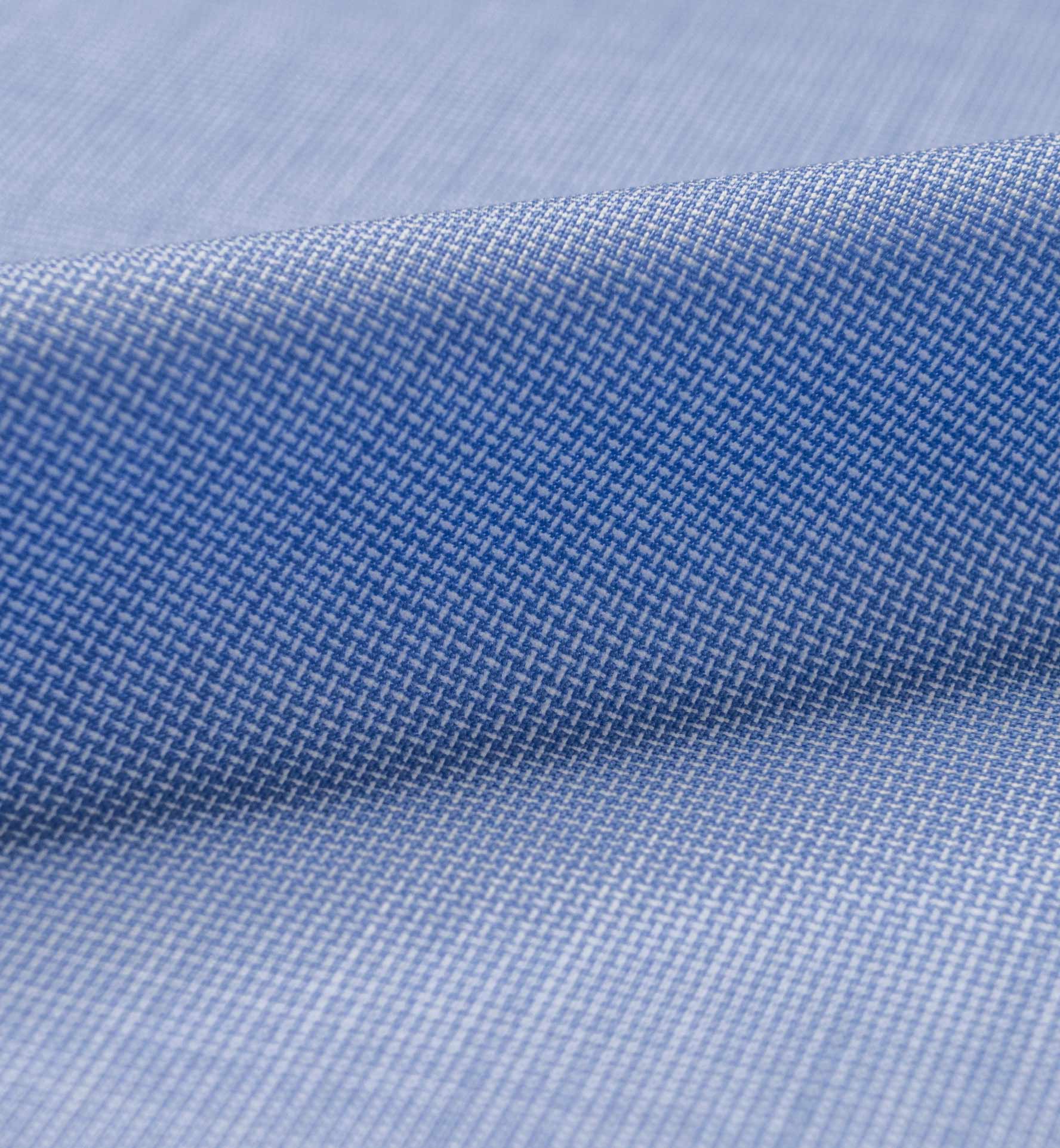Reda Blue Basketweave Merino Wool Shirts by Proper Cloth