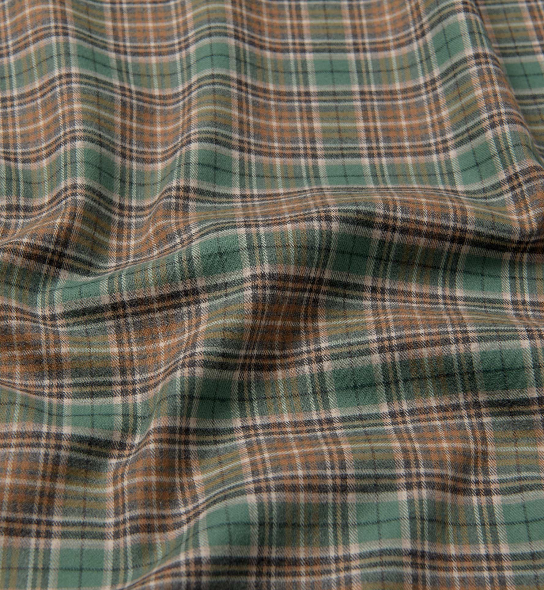Thomas Mason Green Plaid Flannel Shirts by Proper Cloth