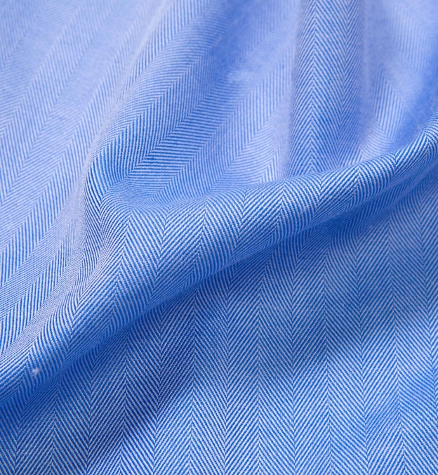Canclini Blue Herringbone Shirts by Proper Cloth