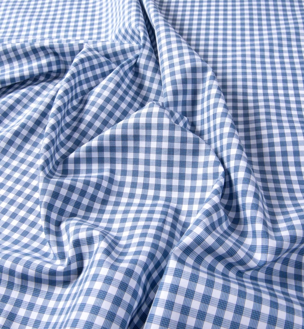 Lorimer Slate Blue Check Shirts by Proper Cloth