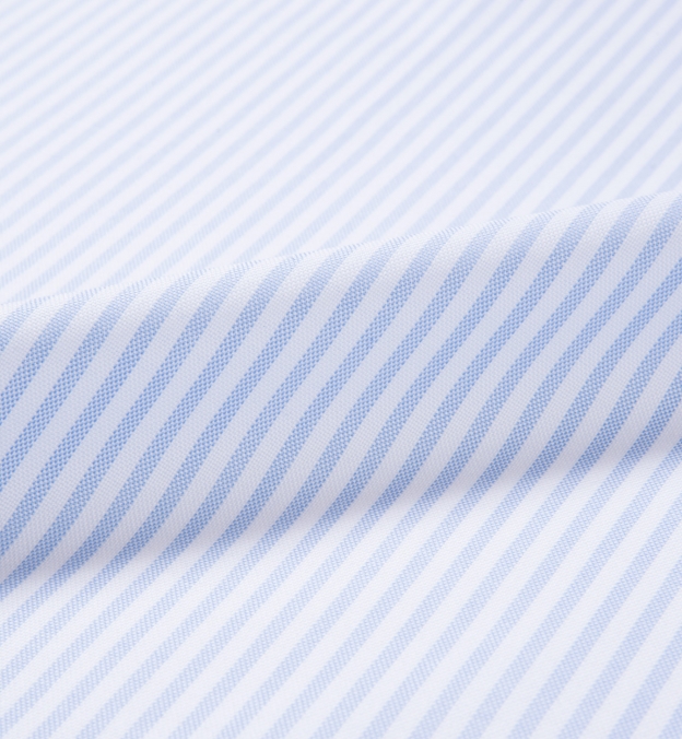 Thomas Mason Light Blue Stripe Oxford Shirts by Proper Cloth