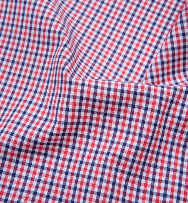 Canclini Navy 120s Multi Gingham Shirts by Proper Cloth