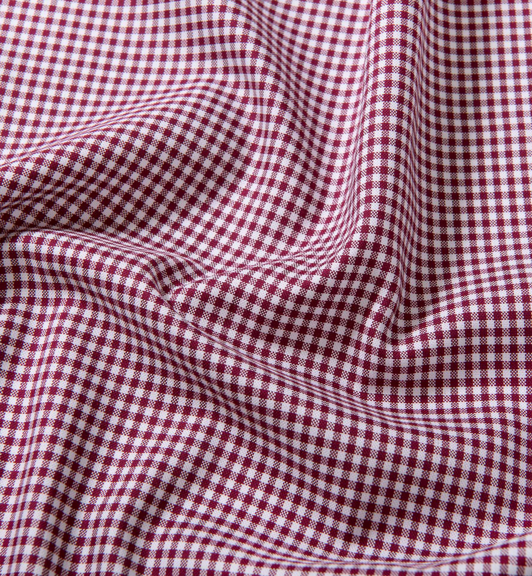 Newton Burgundy Gingham Pinpoint Shirts by Proper Cloth