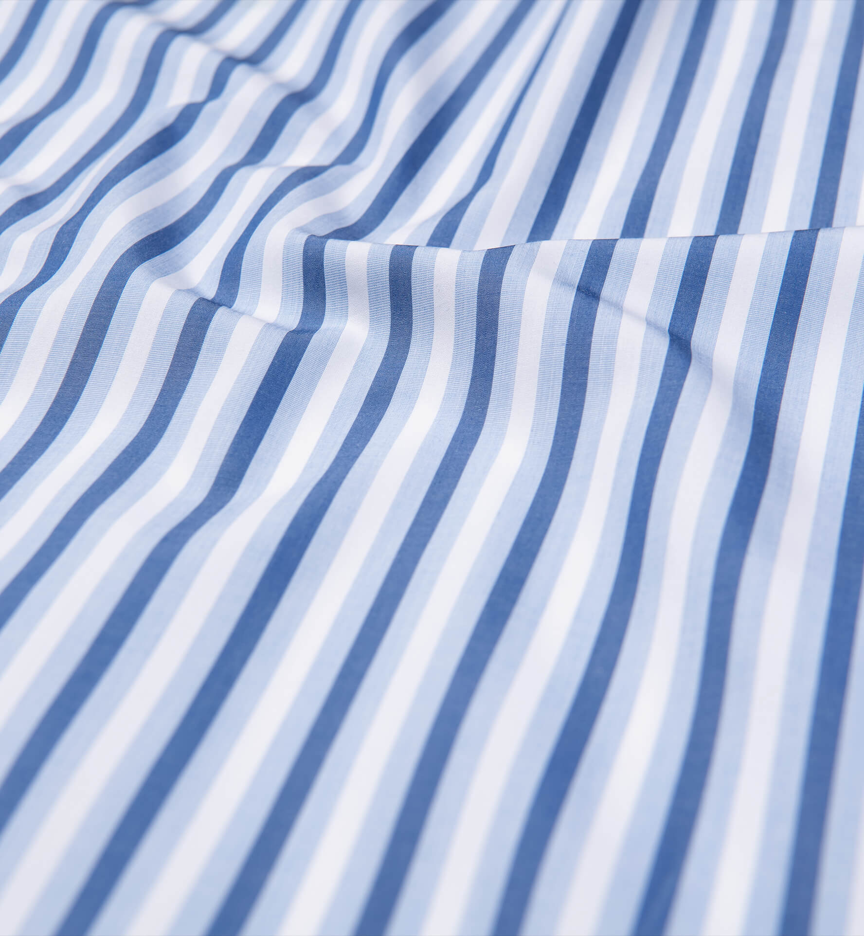 Canclini 140s Light Blue Alternating Stripe Shirts by Proper Cloth