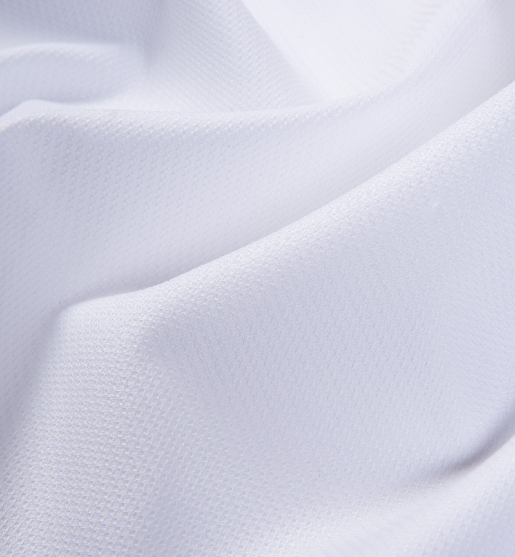 White Wrinkle-Resistant Diagonal Jacquard Shirts by Proper Cloth
