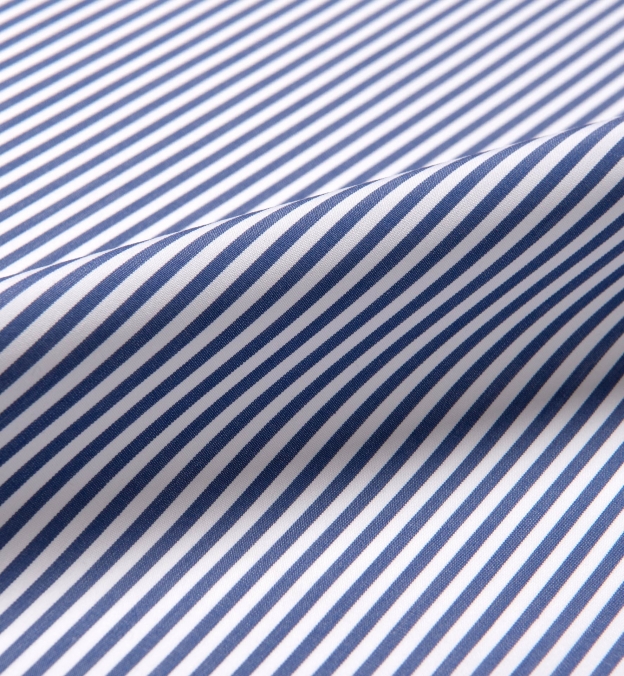 Stanton 120s Navy Bengal Stripe Shirts by Proper Cloth