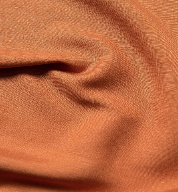 Japanese Washed Orange Linen Rayon Blend Shirts by Proper Cloth