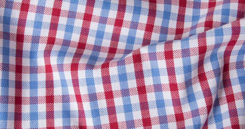 red blue gingham shirt