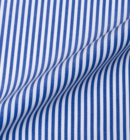 140s Navy Wrinkle-Resistant Bengal Stripe Shirts by Proper Cloth