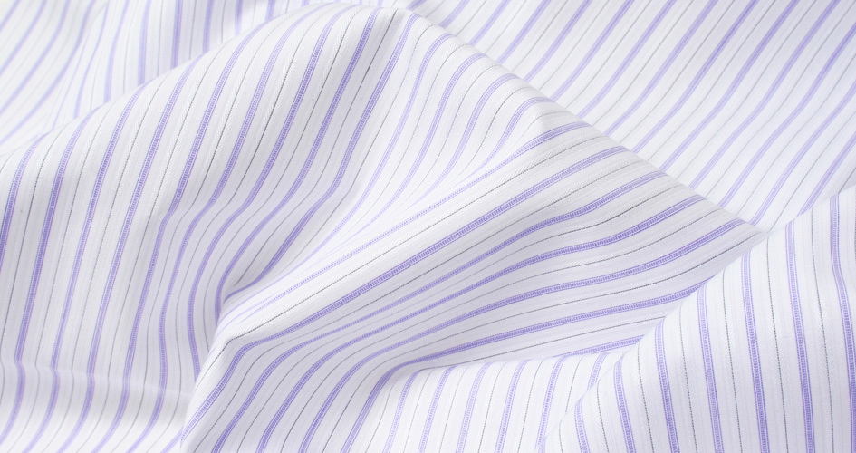 Albini Lavender Satin Stripe Shirts by Proper Cloth