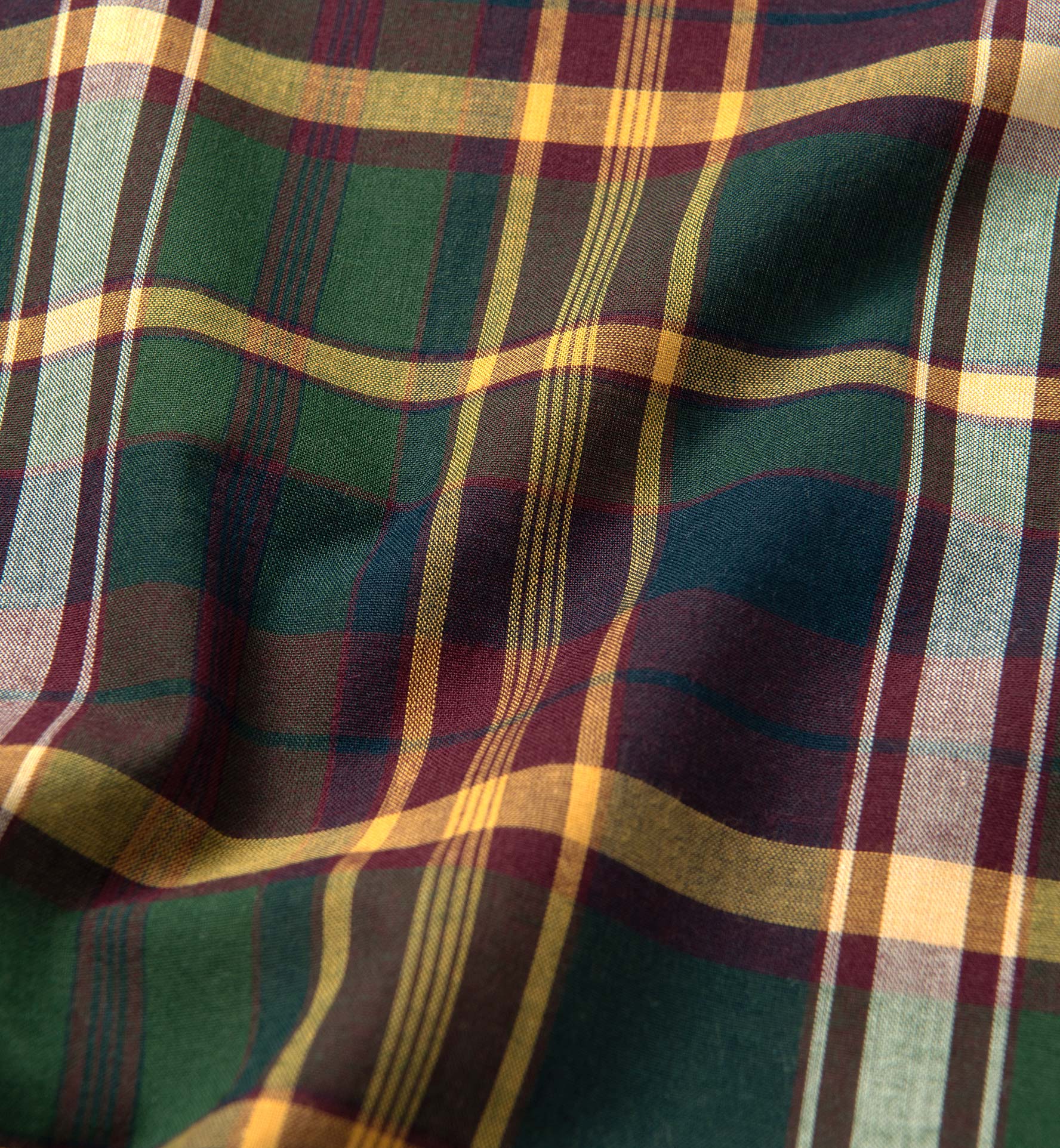 Green Crimson and Yellow Indian Madras Shirts by Proper Cloth