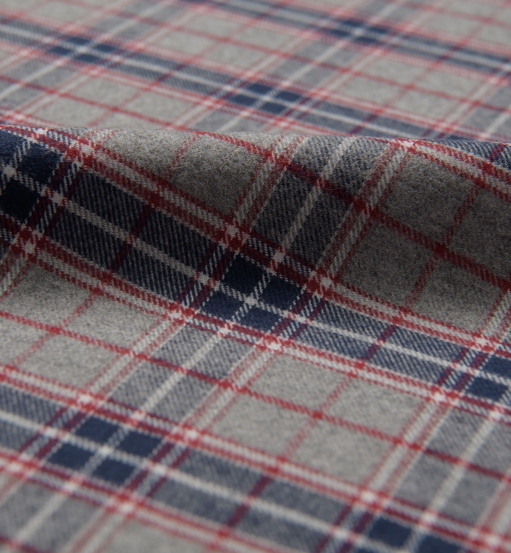 Sierra Red Navy and Grey Plaid Flannel Shirts by Proper Cloth