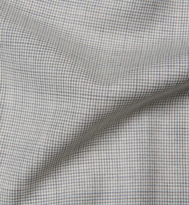 Reda Light Grey Houndstooth Merino Wool Shirts by Proper Cloth