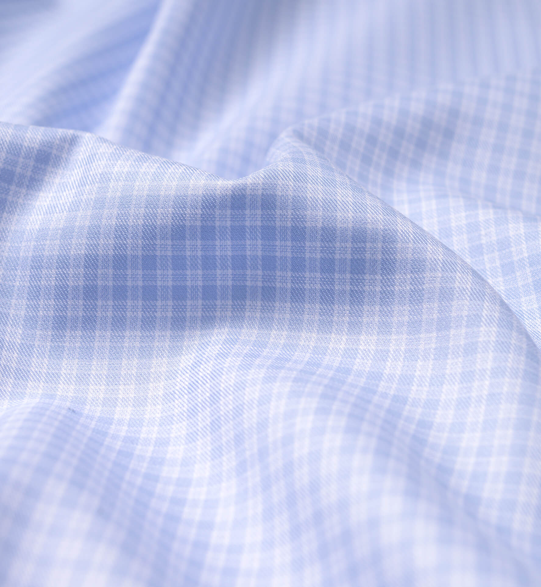 Mayfair Wrinkle-Resistant Light Blue Micro Check Shirts by Proper Cloth