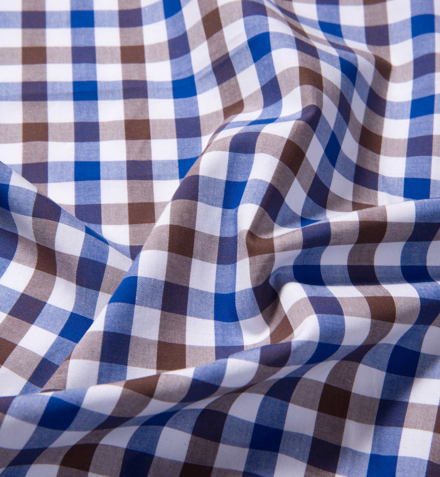 Blue and Brown Large Gingham Shirts by Proper Cloth
