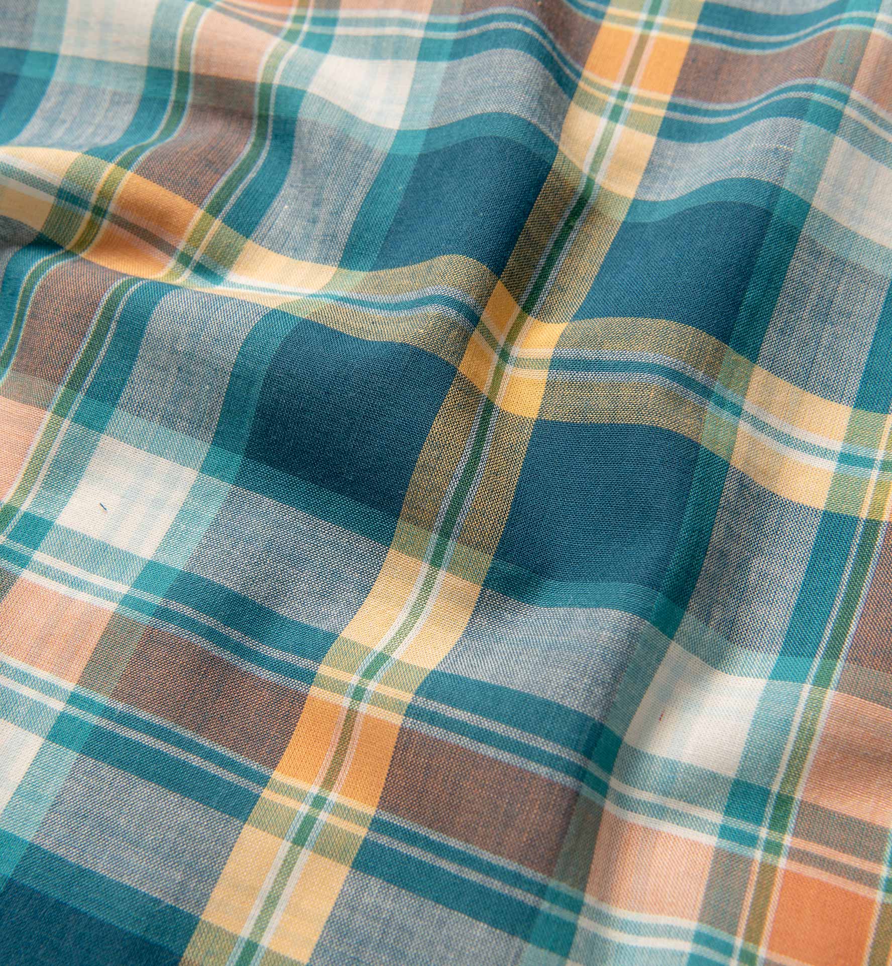 Teal and Orange Indian Madras Shirts by Proper Cloth