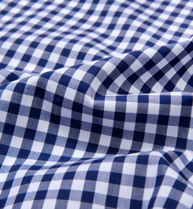 Canclini 120s Navy Gingham Shirts by Proper Cloth